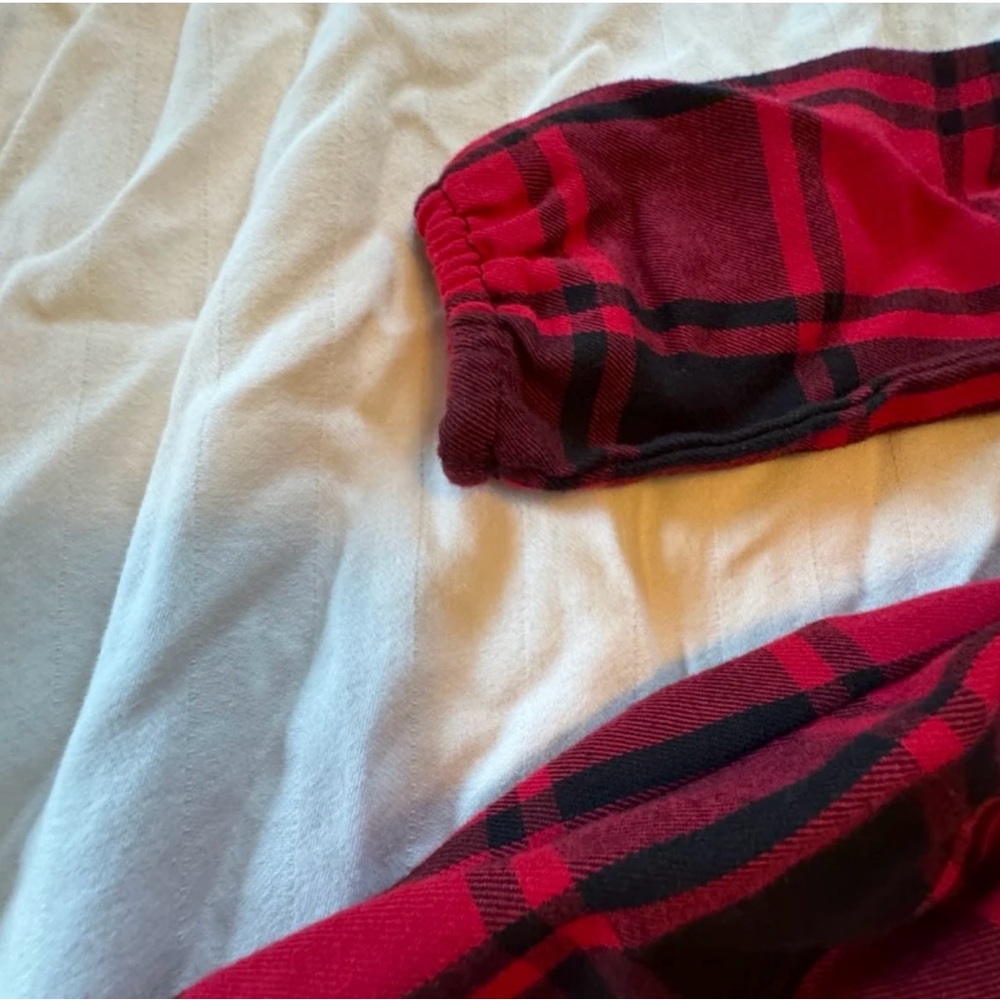 The Children’s Place red Buffalo Check Flannel Dress 3-6 months EUC - Picture 4 of 6